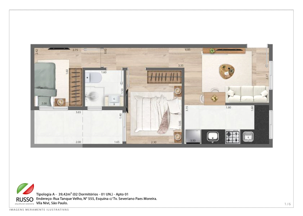 Apartamento Garden novo  à Venda no Tucuruvi | 39,42 m² | 2 dormitórios.