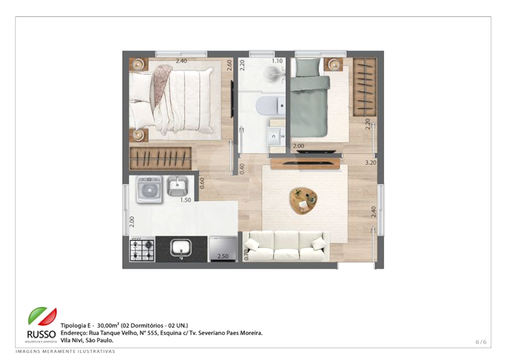 Apartamento Garden à Venda no Tucuruvi | 30,00 m² | 2 dormitórios.