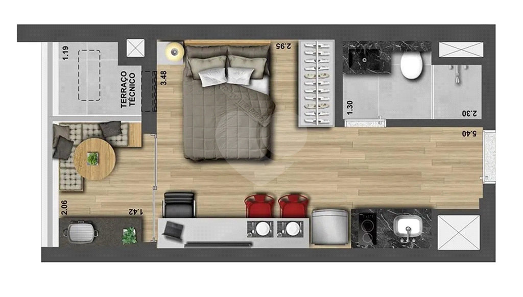 PINHEIRO - ESTÚDIO DE 27 M²