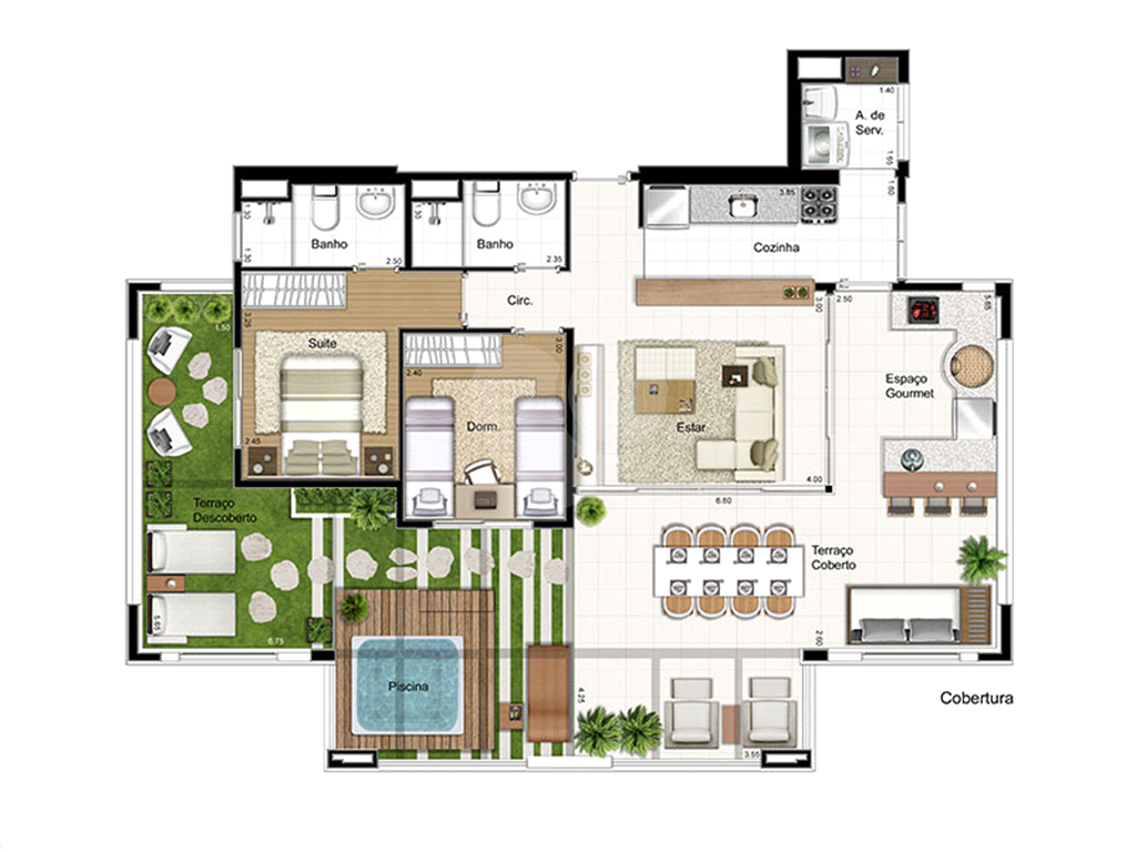 Apartamento Novo. Bairro Vila Nova Cachoeirinha como a construtora entregou.