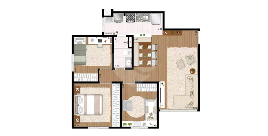 APARTAMENTO em SACOMÃ