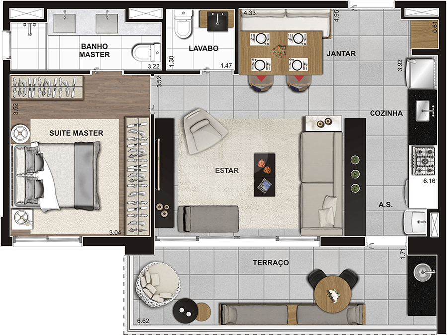 Apartamento à venda com 63,54 m² na Aclimação São Paulo SP