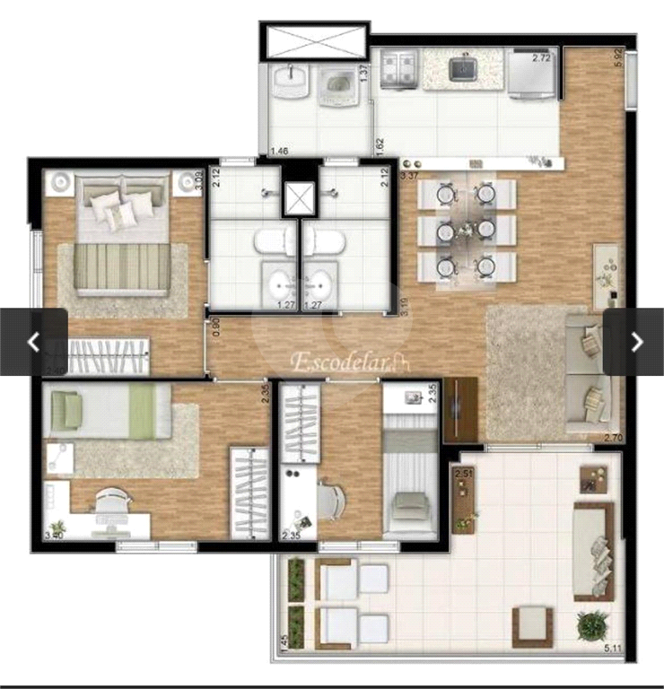 Apartamento no Paisagem Vila Maria