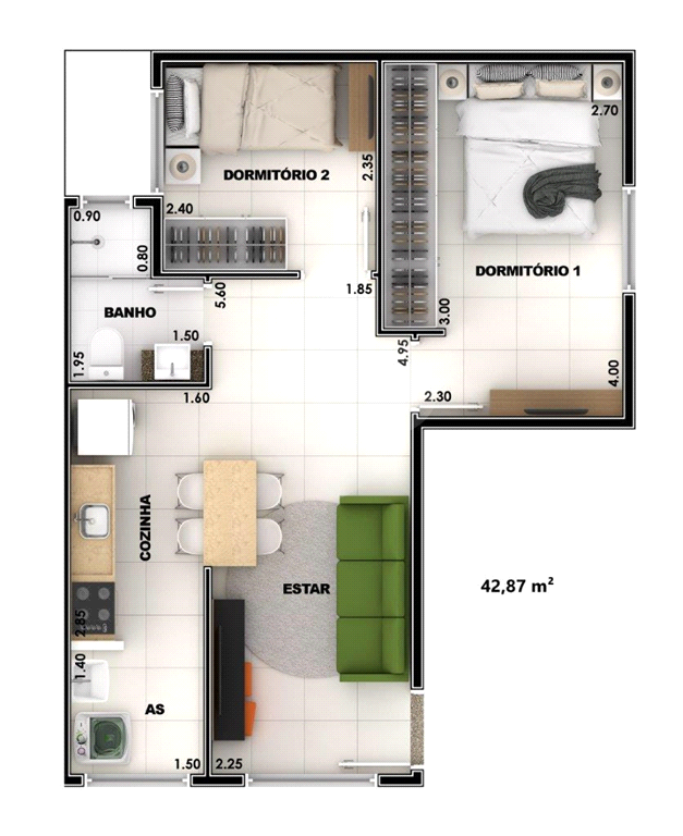 Casa de Condomínio à venda com 2 quartos, 44m² - Foto 2