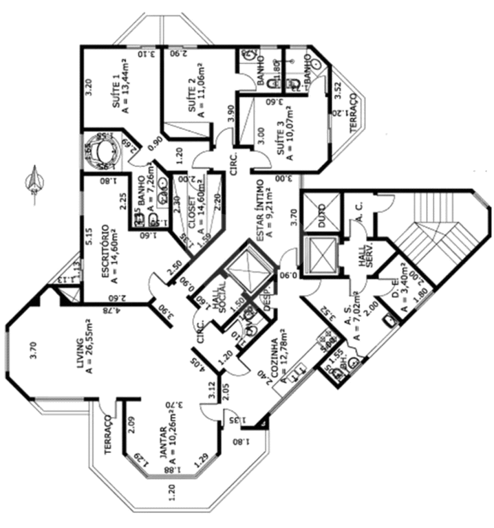 Apartamento 4 suítes na Chácara Santo Antônio
