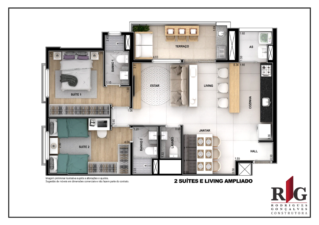 Apartamento novo em Santana, 3 dormitórios, 1 suíte, 2 vagas