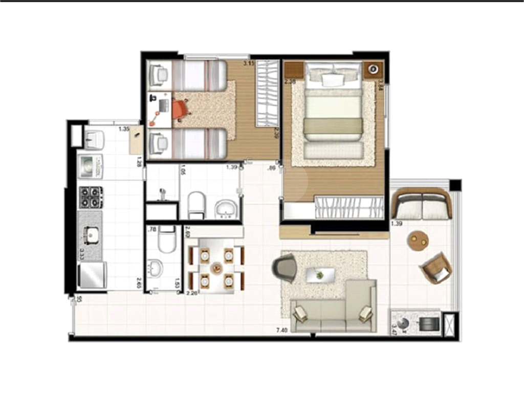 Apartamento à venda com 2 quartos, 55m² - Foto 25
