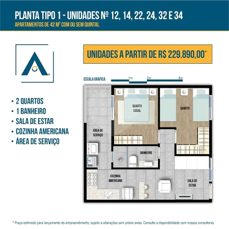 Apartamento, 2 quartos, 42 m² - Foto 7