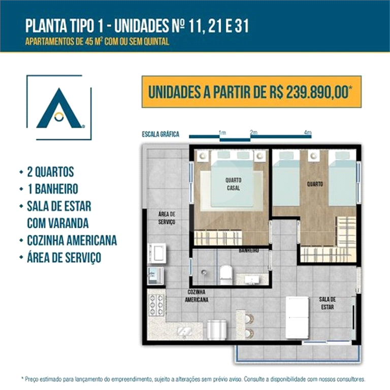 Apartamento, 2 quartos, 42 m² - Foto 8