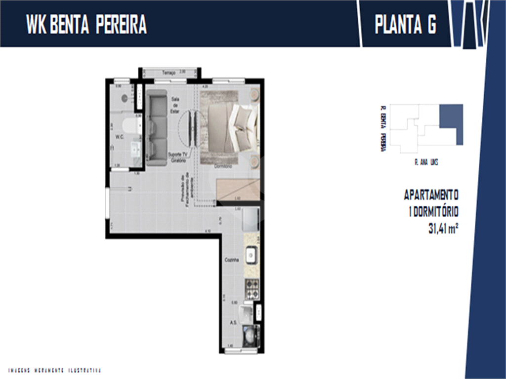 Apartamento à venda com 1 quarto, 29m² - Foto 10