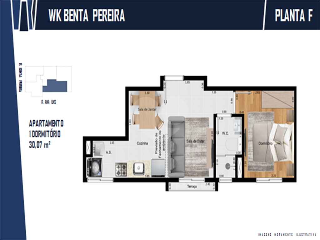 Apartamento à venda com 1 quarto, 29m² - Foto 9