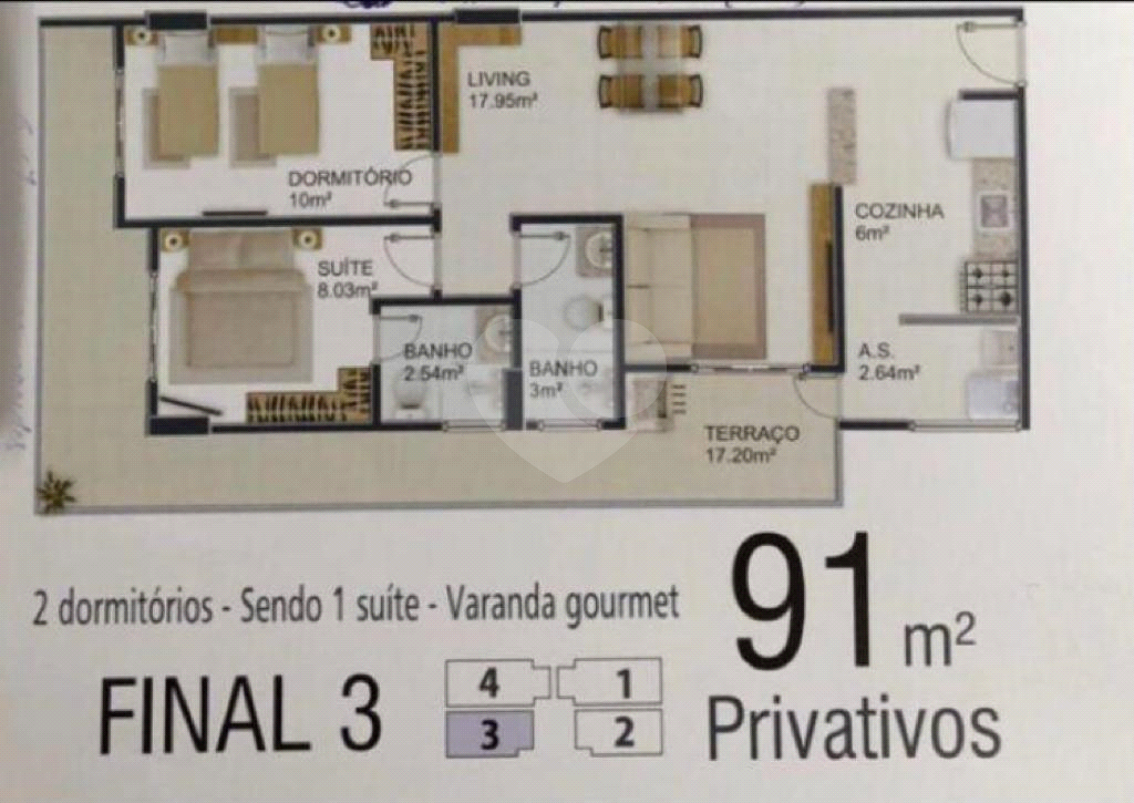 Lindo Apartamento 2 dormitórios para venda no Campo Aviação - Praia Grande / SP