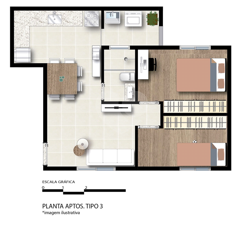 Apartamento com 02 dormitórios, 01 banheiro - Saúde / Vila Gumetcindo