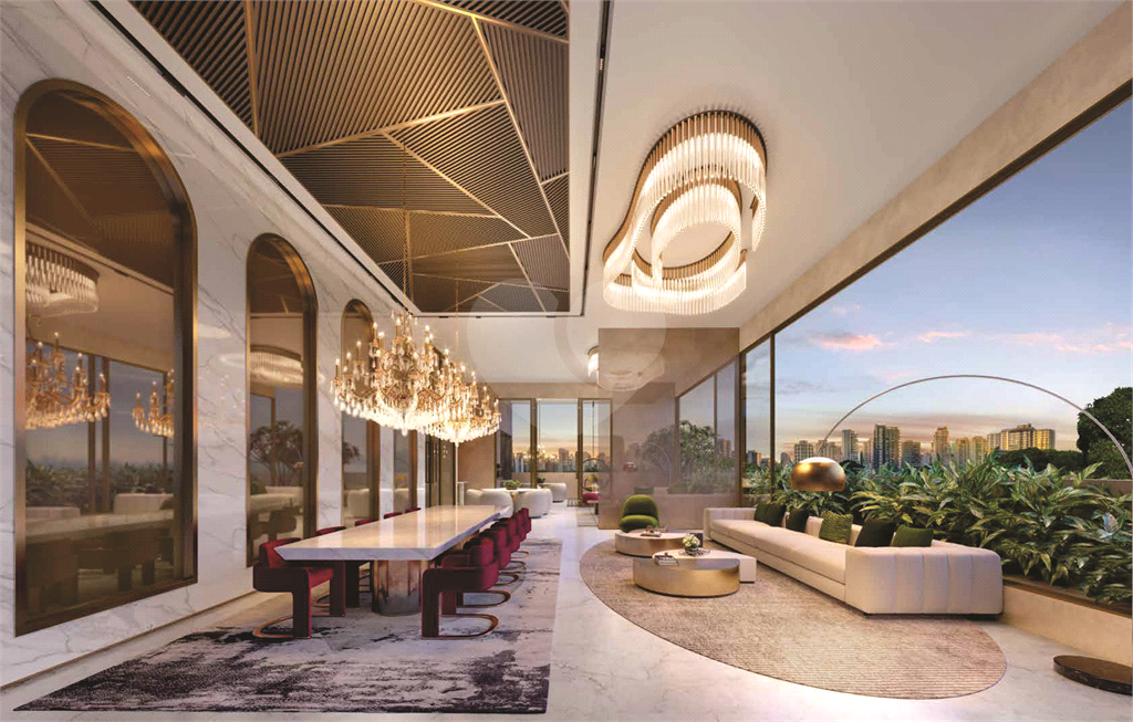 Cobertura duplex 306m² ampla sala de estar com varanda 3 suítes 3 vagas Perdizes
