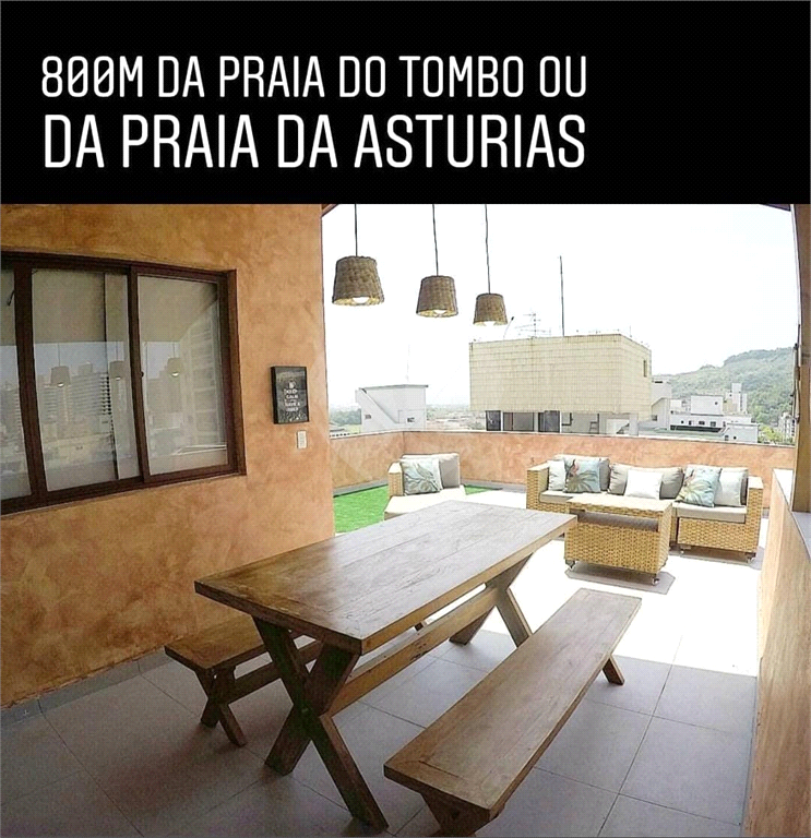 Cobertura na praia das Astúrias no Guarujá