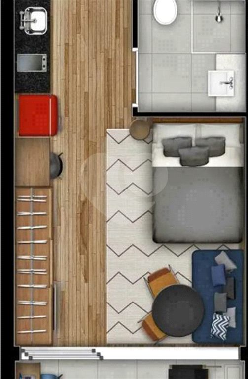Studio de 27m²  em Pinheiros 
