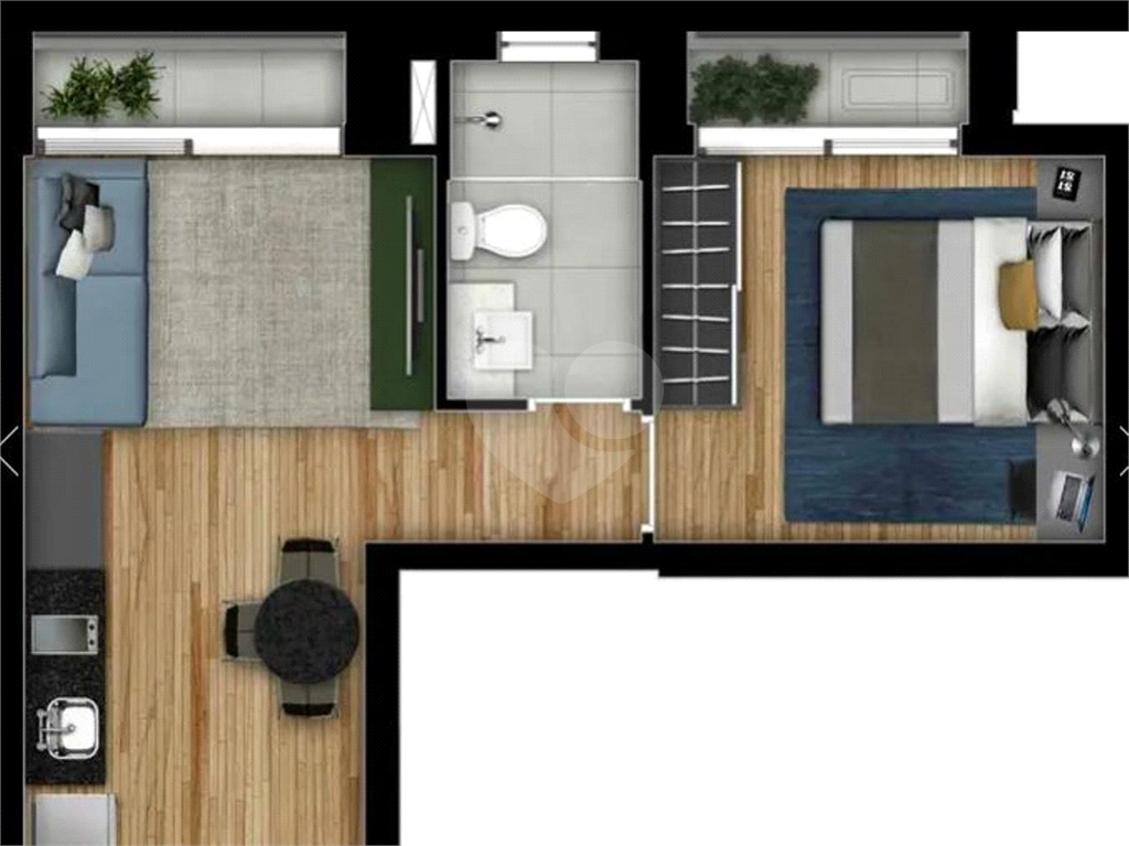 Studio de 27m²  em Pinheiros 