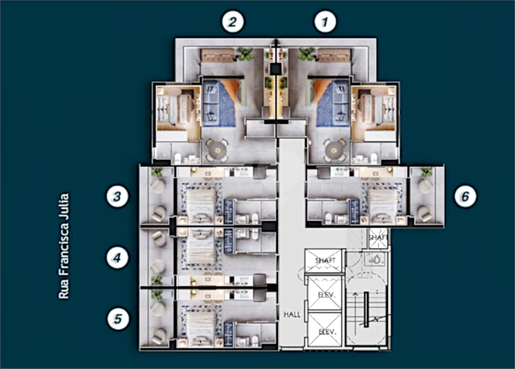 Apartamentos 1 Dorm Rua Francisca Julia
