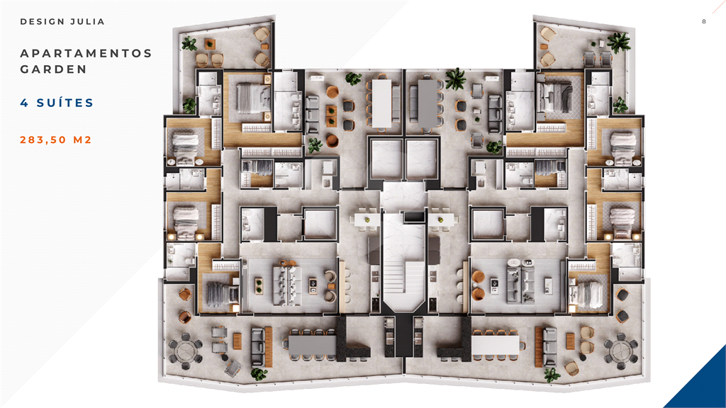 Apartamento 4 suítes 224,40 m2  Francisca Julia 