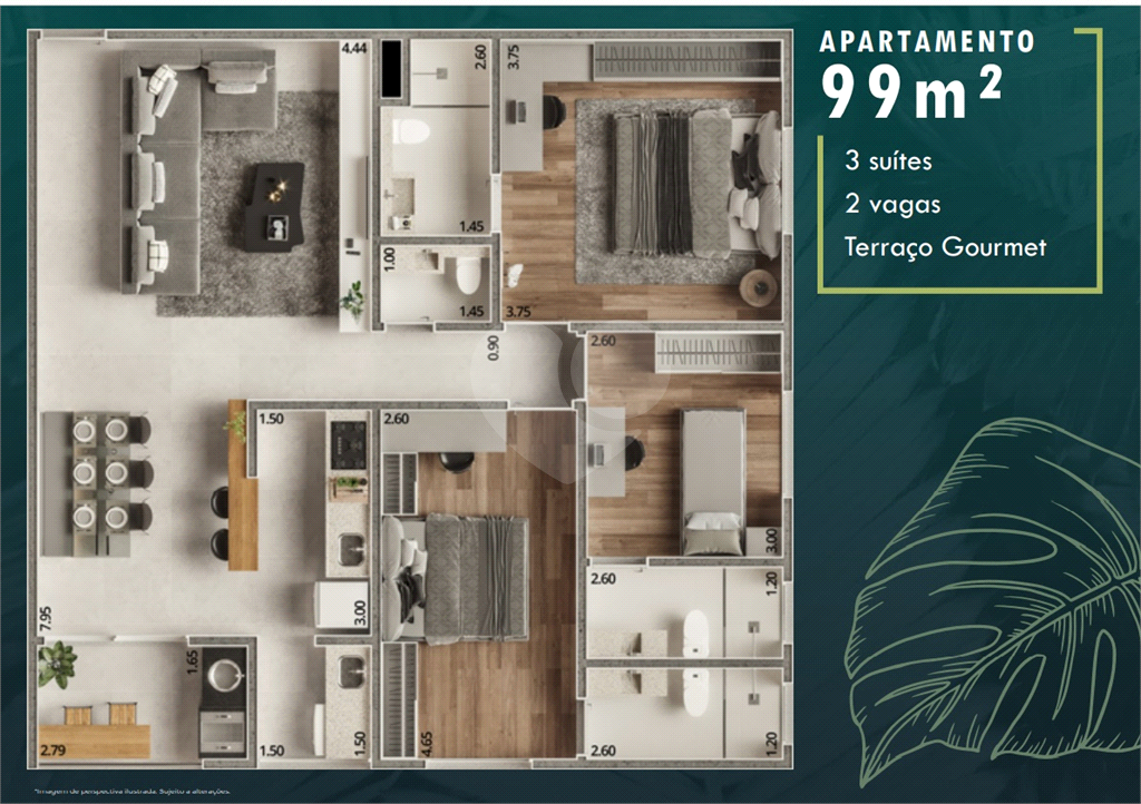 Apartamento à venda com 3 quartos, 99m² - Foto 14