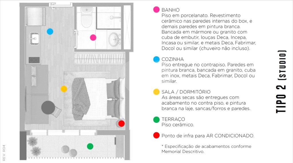 EXCELENTE STUDIO 23M² EM SANTA CECILIA