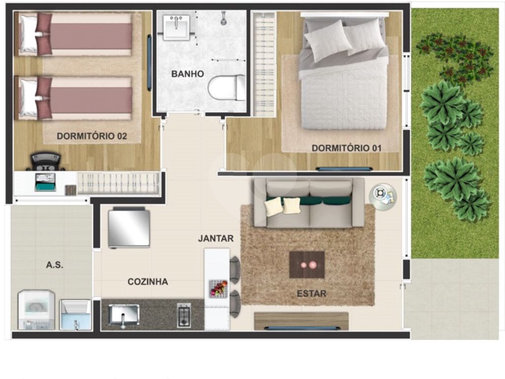 Apartamento, 2 quartos, 31 m² - Foto 6