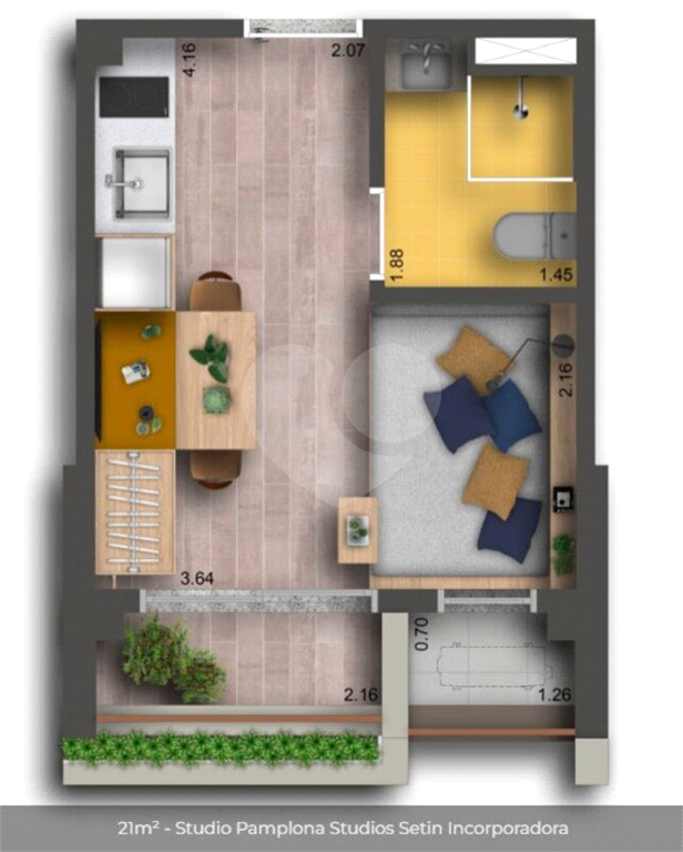 Apartamento à venda, 21m² - Foto 13