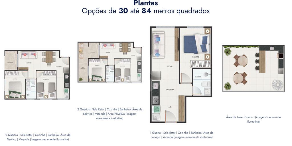 Apartamento com 2 Dormitórios 1 banheiro e sem vaga de Garagem 43,64m² 