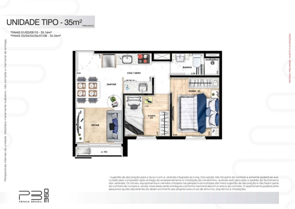 Apartamento à venda com 2 quartos, 35m² - Foto 14