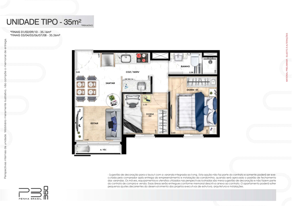 Apartamento à venda com 2 quartos, 35m² - Foto 13