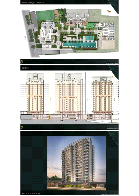 Unidade Garden com 253,90 m² com 3 suítes 2 vagas