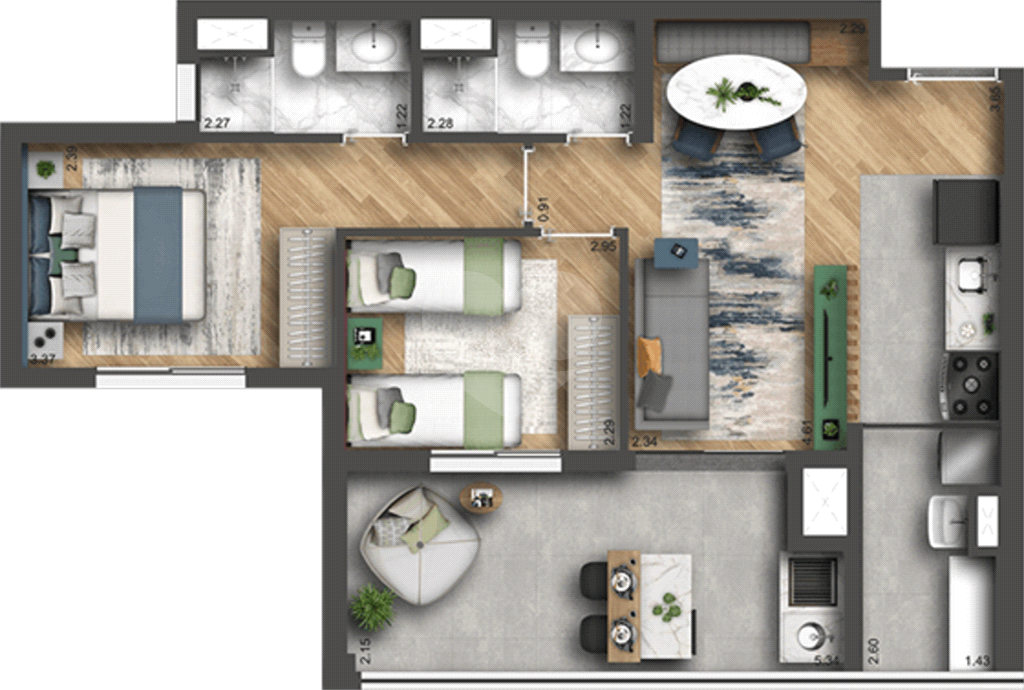 Apartamento à venda com 2 quartos, 49m² - Foto 16