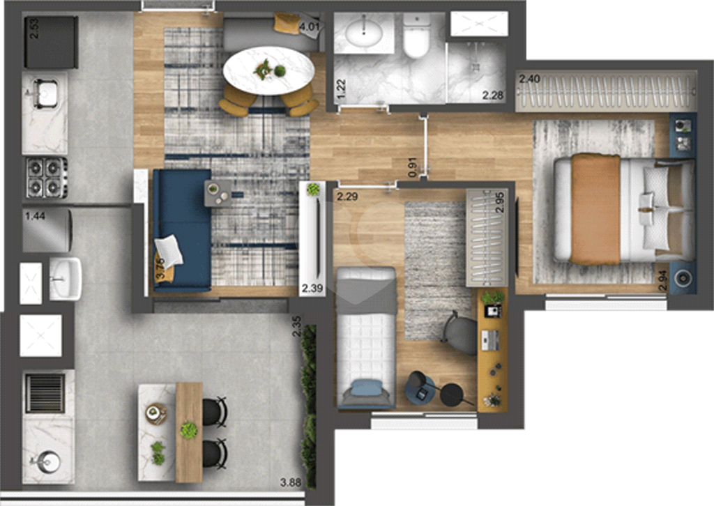 Apartamento à venda com 2 quartos, 49m² - Foto 14