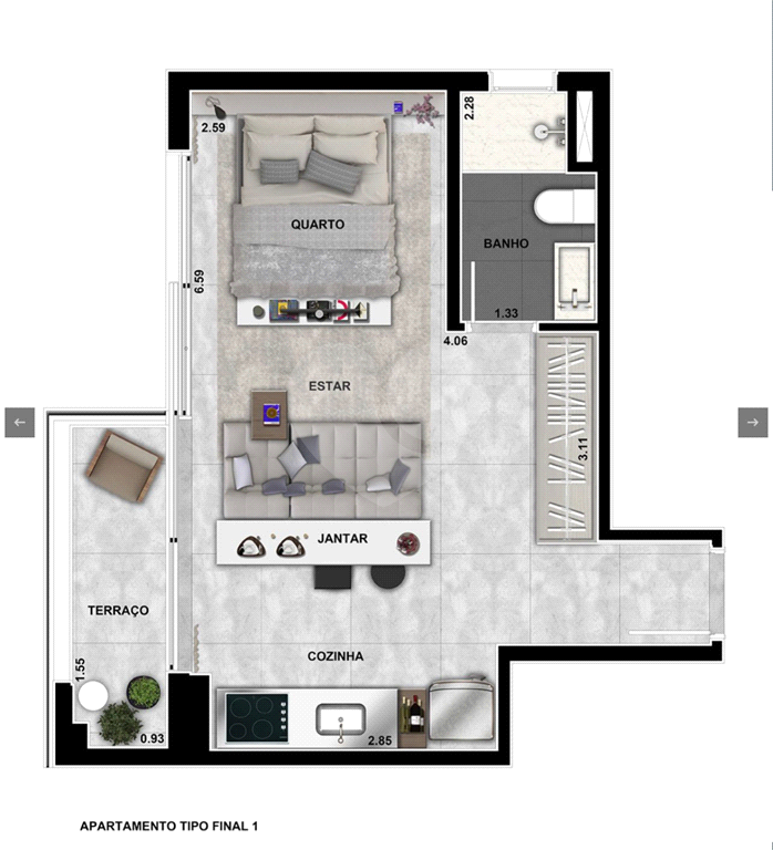 STUDIO DE 35 M² À VENDA NA VILA MADALENA MOBILIADO