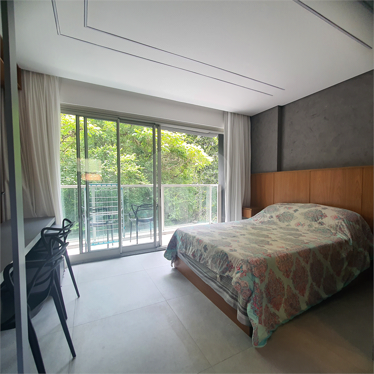 Studio 30m² 01 quarto suíte com varanda e lazer completo Jardins