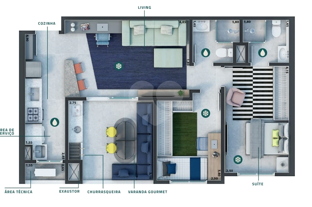 Apartamento à venda com 2 quartos, 68m² - Foto 20