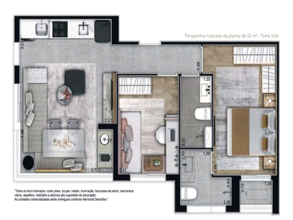 Apartamento, 2 quartos, 52 m² - Foto 12