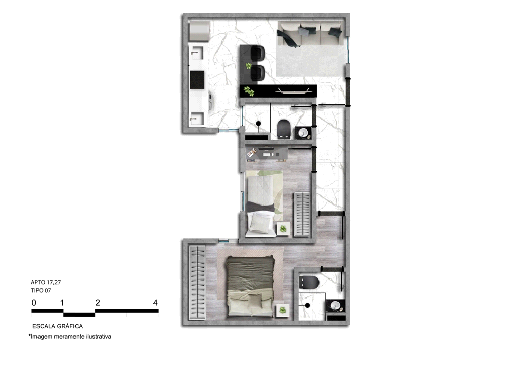 Apartamento à venda com 2 quartos, 38m² - Foto 9