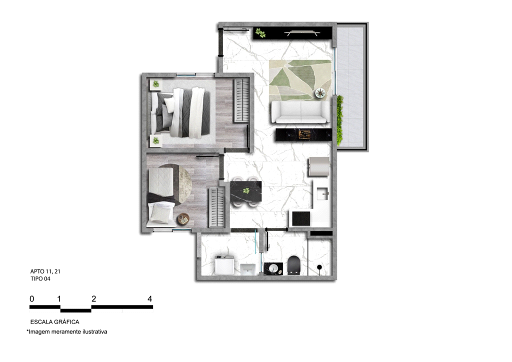 Apartamento, 2 quartos, 38 m² - Foto 11