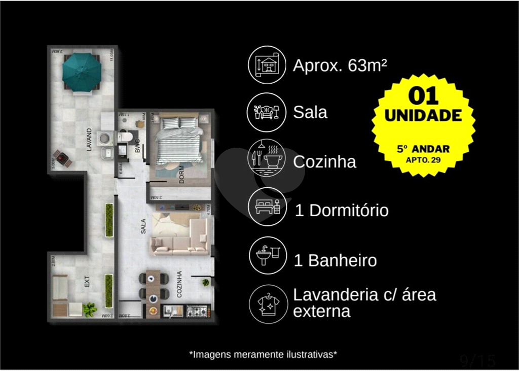 Apartamento com 35 mts² - Penha