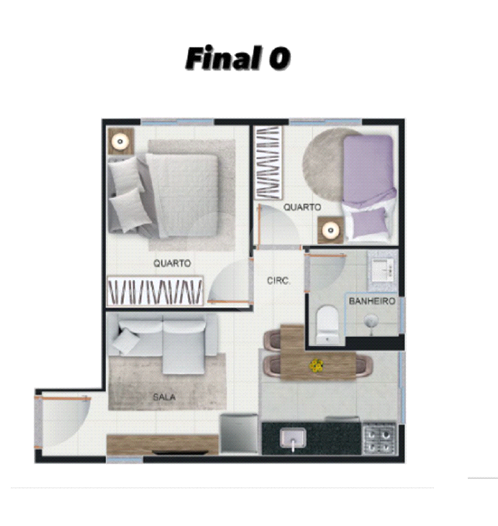 Vende-se apartamento com 2 dormitórios a 300 metros do metrô