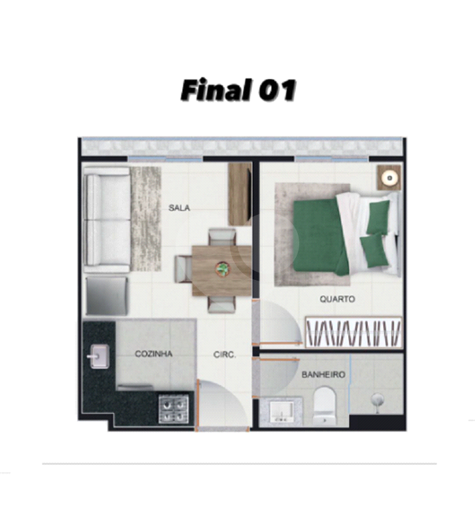 Vende-se apartamento com 2 dormitórios a 300 metros do metrô
