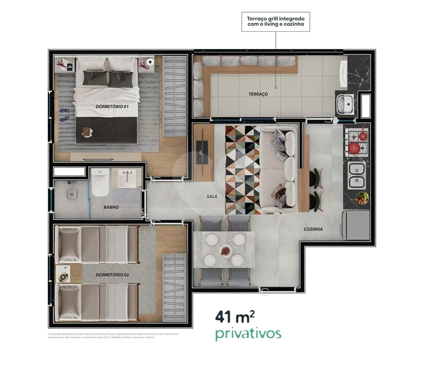 Apartamento, 2 quartos, 41 m² - Foto 6