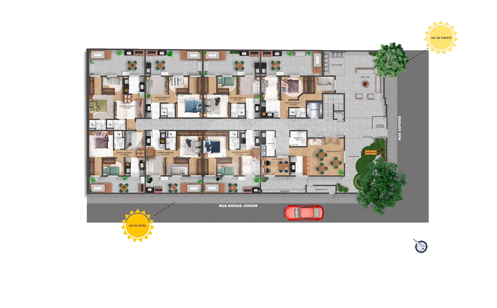 APARTAMENTO 01 DORMITÓRIO CONSTRUCÃO EM PERDIZES - Previsão de Entrega: 1º semestre de 2025