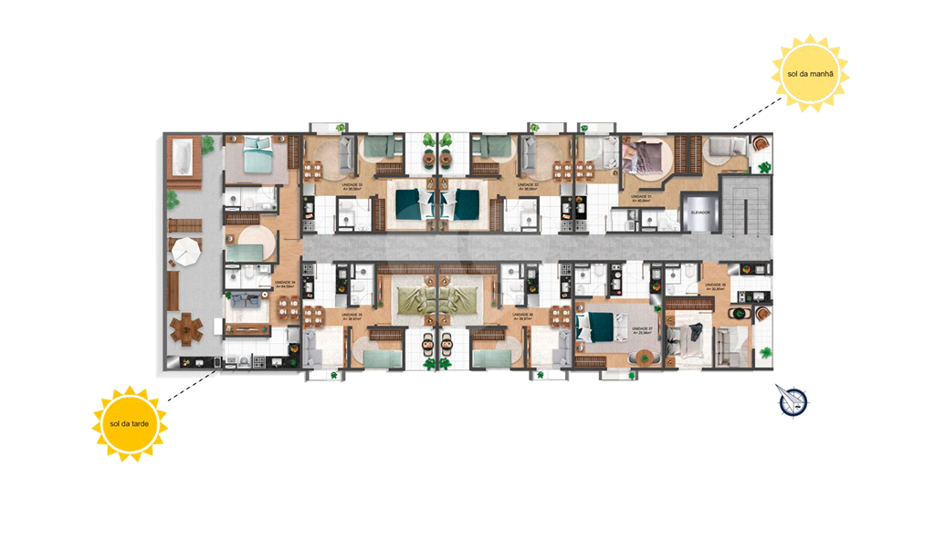 APARTAMENTO 01 DORMITÓRIO CONSTRUCÃO EM PERDIZES - Previsão de Entrega: 1º semestre de 2025