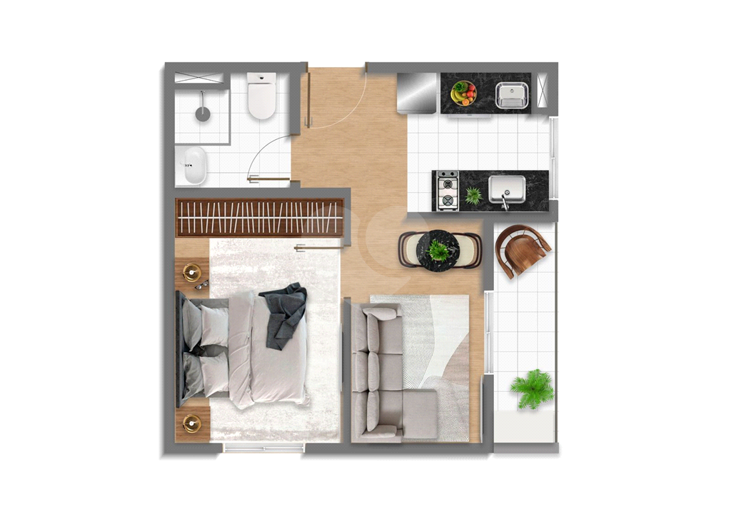 APARTAMENTO 01 DORMITÓRIO CONSTRUCÃO EM PERDIZES - Previsão de Entrega: 1º semestre de 2025