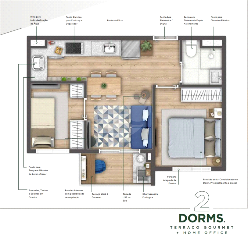 Apartamento, 2 quartos, 34 m² - Foto 15