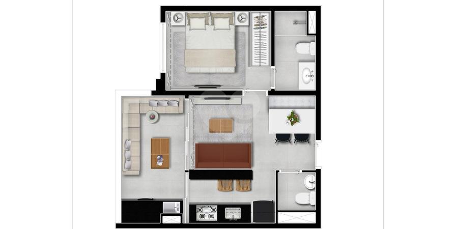 Planta 43m²
