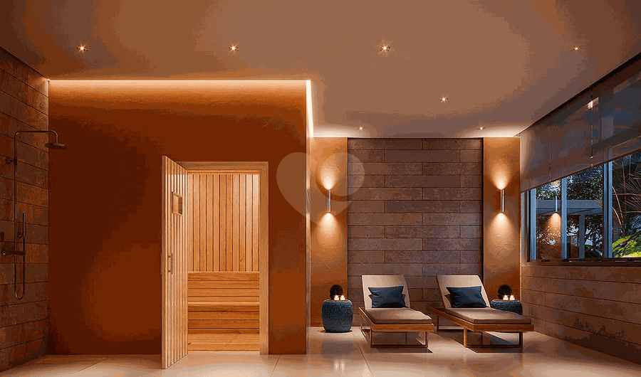 Sauna e descanso de sauna
