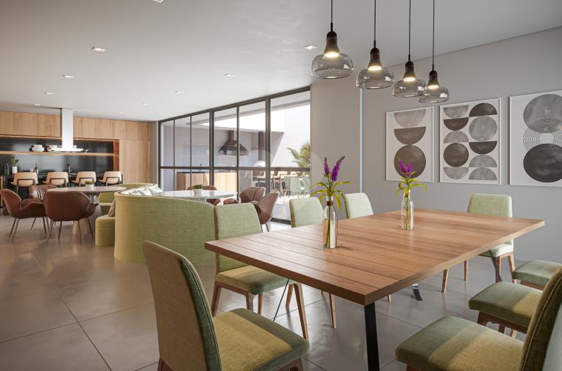 Salão de Festas com Churrasqueira e Forno para Pizza - Torre 2